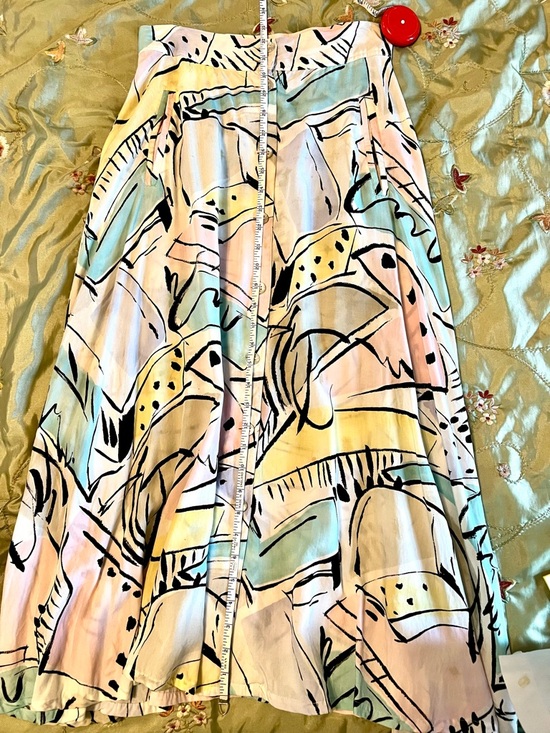 Esprit Dresses & Skirts - Vintage A-line Skirt with Abstract print, 2front pockets, buttondown front sz 10